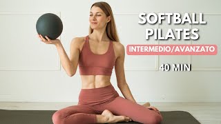 40 MIN SOFTBALL PILATES || Intermediate/advanced level total body class screenshot 5