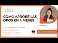 WEBINAR OPOS: CÓMO APROBÉ LAS OPOS EN 4 MESES