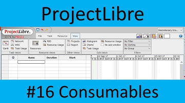 ProjectLibre #16 Consumables