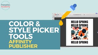 Color And Style Picker Tools In Affinity Publisher