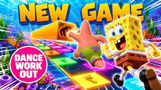 4K Immersive Interactive Warm-up | 🧽 SpongeBob Dance Workout🕺 🍍 | Viral Challenge | Brain Break