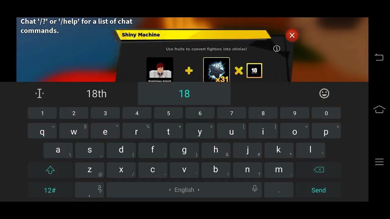 second shiny prodigious knight in (Anime Fighters simulator)👍