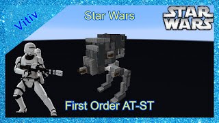 Star Wars First Order All Terrain Scout Transport 'AT-ST' in Minecraft - Tutorial