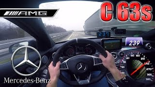 2017 Mercedes Benz C63s AMG (510Hp) POV- Fast driving on Autobahn✔