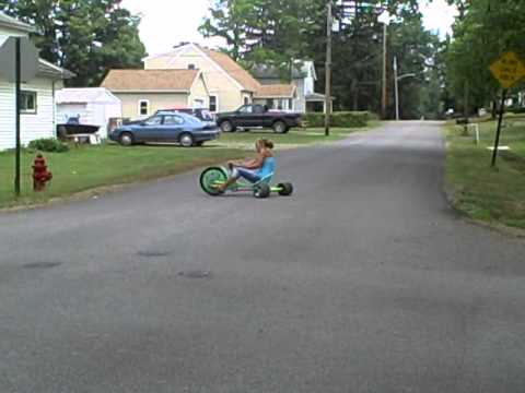 Me and Devyn Riding a Green Machine. Part 2