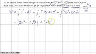 Work by a Variable Force
