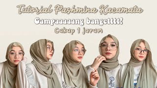 Tutorial Pashmina Kacamata untuk Sehari-hari, Kuliah, Kerja, Kondangan & Sekolah