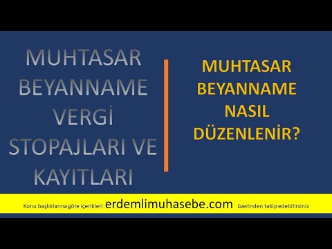 Video: Bir Muhasebe Beyanı Nasıl Düzenlenir