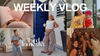 WEEK IN MY LIFE AT HOME | third trimester, girls night, milk books design & beach day