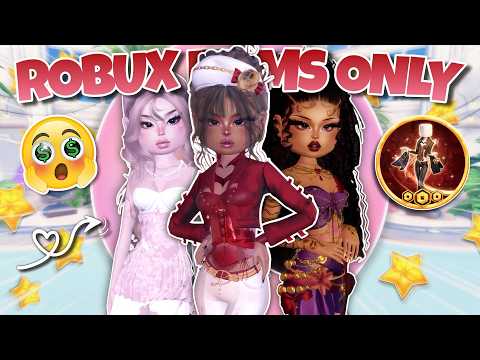 ONLY Using *ROBUX ITEMS* For EVERY Round In Dress To Impress!! (Roblox)