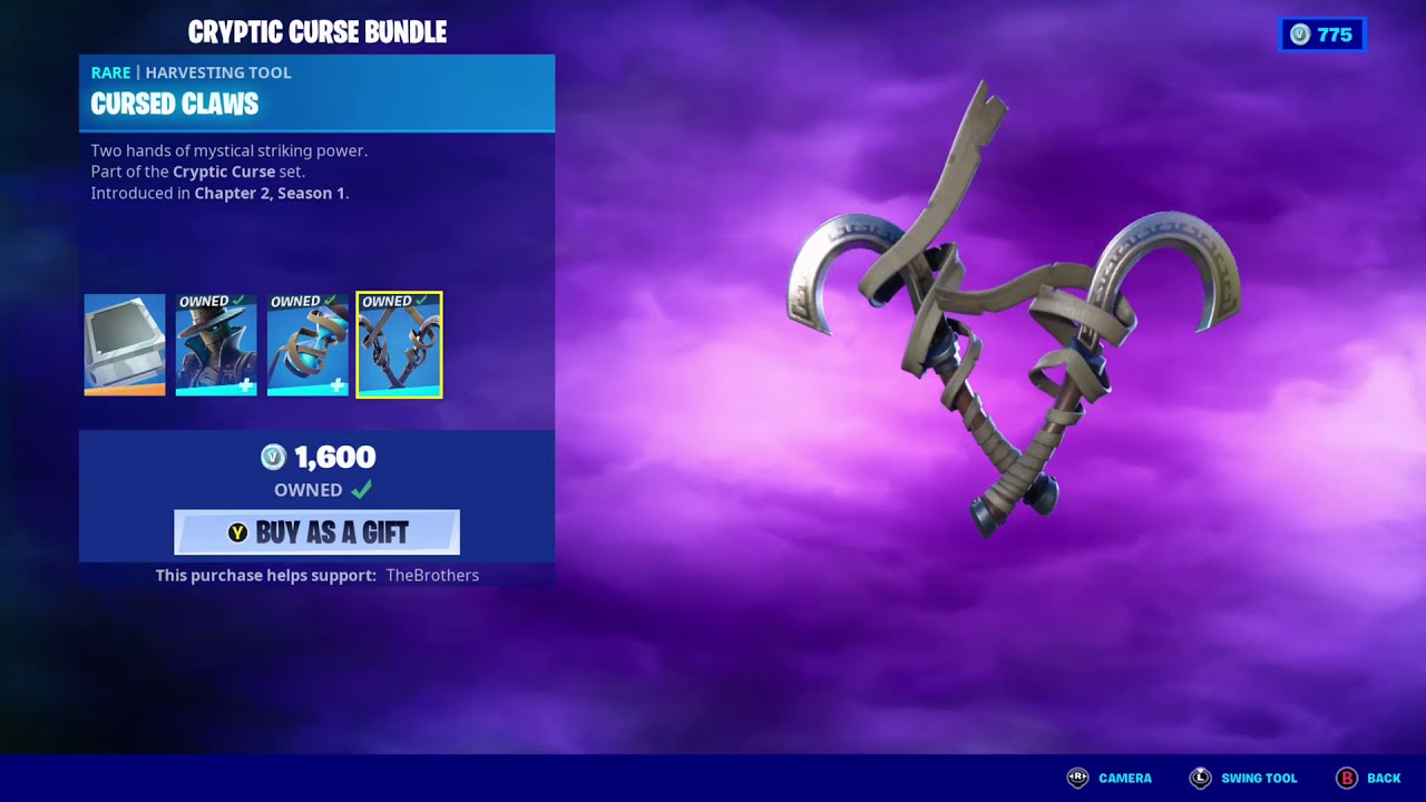 *RARE* CURSED CLAWS DUAL-PICKAXE BACK IN FORTNITE! (WRATH & TIME KEEPER)