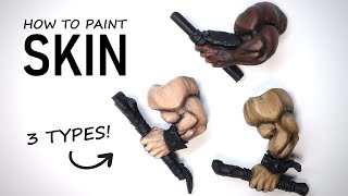 How To Paint Skin On Minis, Fast Light, Tanned & Dark Flesh