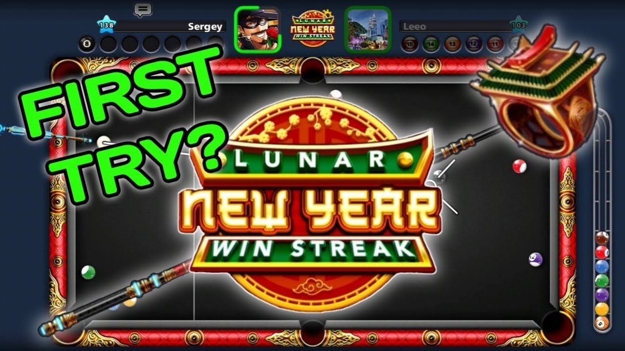8 BALL POOL LUNAR WIN STREAK || FREE CUE & FREE RING || SERGEY 8BP