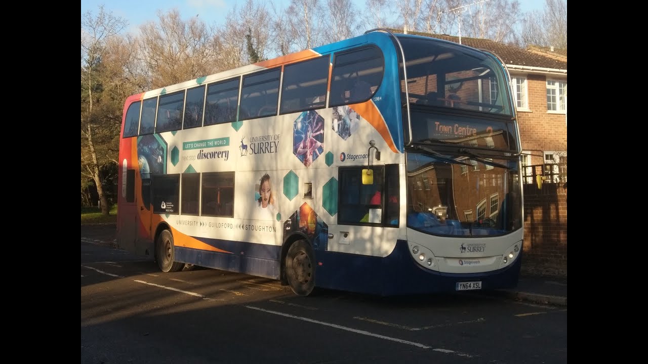 [Full Route Visual] Guildford Bus Route 2 (Town Centre→Stoughton→Towm