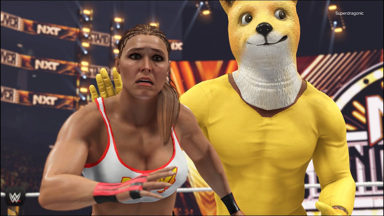 Ronda Rousey vs. Doge Meme - WWE 2K24 - Amazing Wrestling