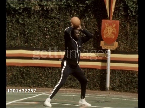 Ugandan President Idi Amin Playing Basketball With Diplomats | January 1977
