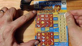 £3 mix scratch cards Tuesday 31st 2021 £18 in play