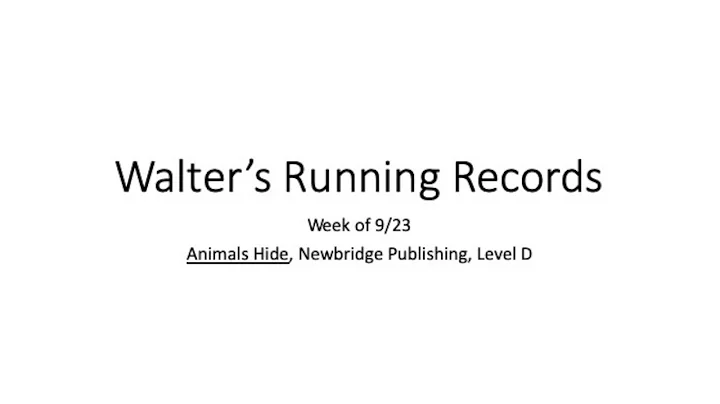 Running Record 1