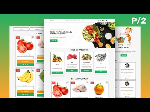 Complete Responsive Grocery Store Website Design - PHP PDO - Login & Register