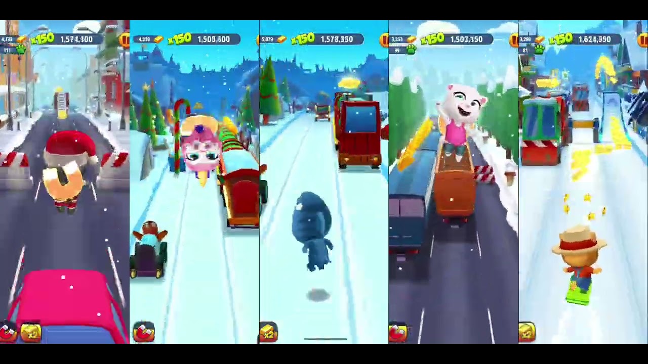 TTGR Santa Tom VS unicorn Angela VS Shark Hank VS Talking Angela VS Farmer Ginger