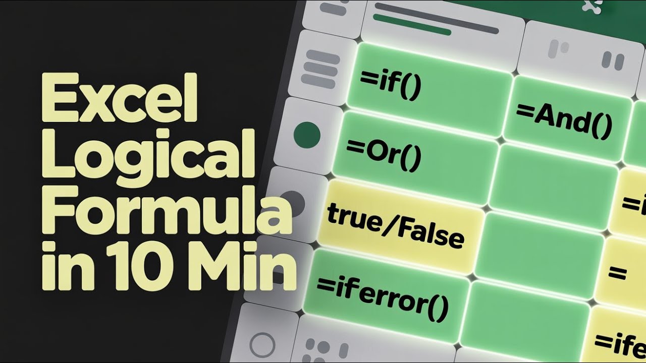 Logic In Excel Math Excel Logic Formulas Tutorial (IF, AND, OR, TRUE/FALSE, IFERROR) #excel ...