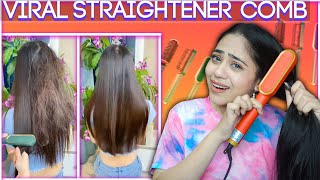 Trying Viral Magical Hair Straightening Comb | Brush Iron | Ronak Qureshi