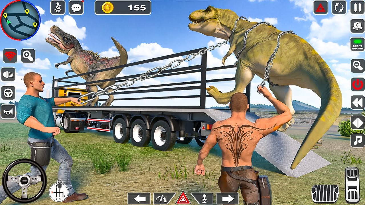 Rescue and Transport Wild Dinosaur Truck Game 2024 - Android Gameplay