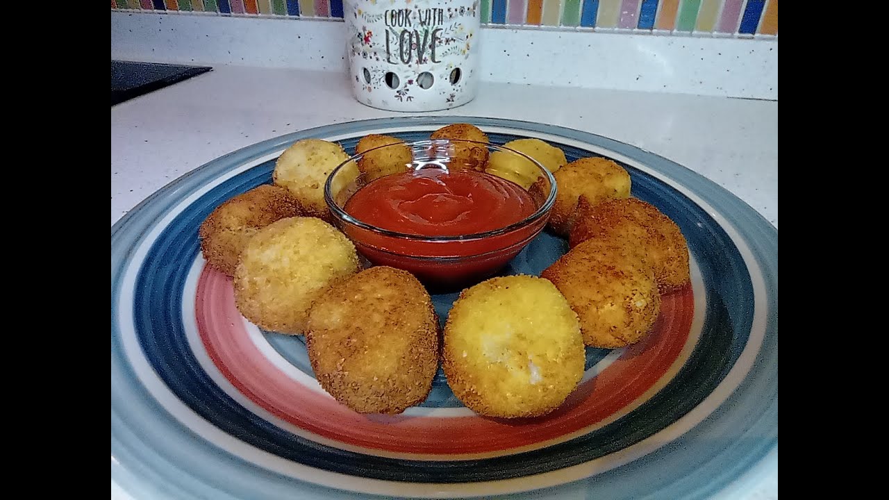 BOLITAS DE PATATA, QUESO Y BACON. Aperitivo perfecto, fácil y rápido.