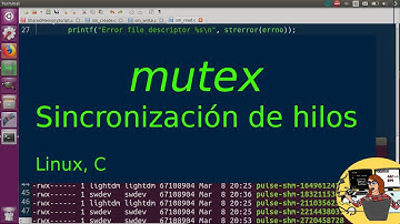 Mutex. Sincronización de hilos. Programar en C, Linux