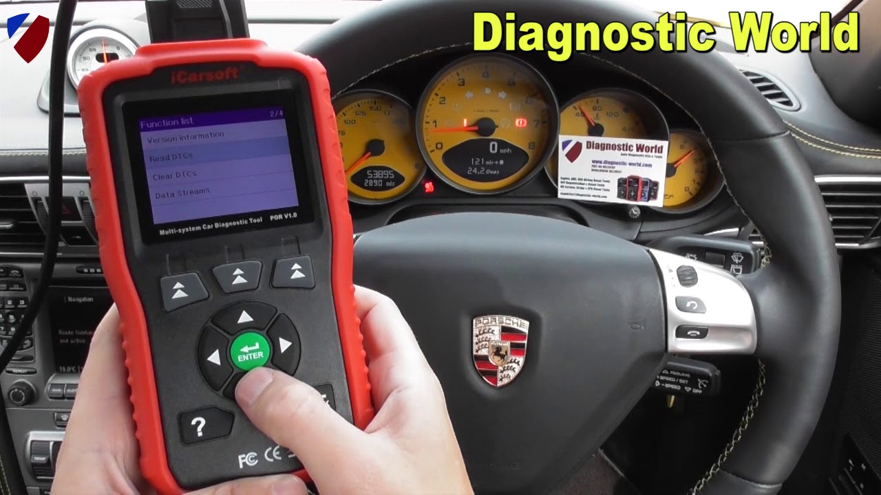 Escáner Diagnóstico ICarsoft POR V1.0 Para Porsche (Cayenne, Macan) - Lectura Códigos, Reset Aceite, Calibración Dirección