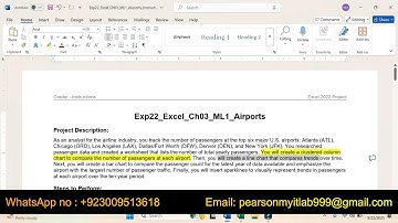 Excel Project 1 Student  _ excel project 1 student #excelproject #graderproject #excelexam #myitlab