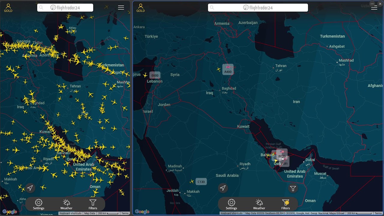 Live Flight Radar | Real-Time Air Traffic | Live | IRAN