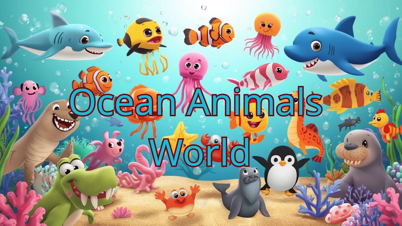 Learn 20 Sea Creatures! 🐠 Ocean Animals Names and Sounds for Kids 🌊 | Fun Marine Life Learning Video