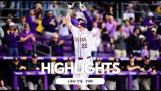LSU Baseball Opening Day Highlights | Tigers Defeat VMI 11-8