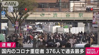 全国の重症患者31人増え376人に　3日連続で最多更新(2020年11月25日)