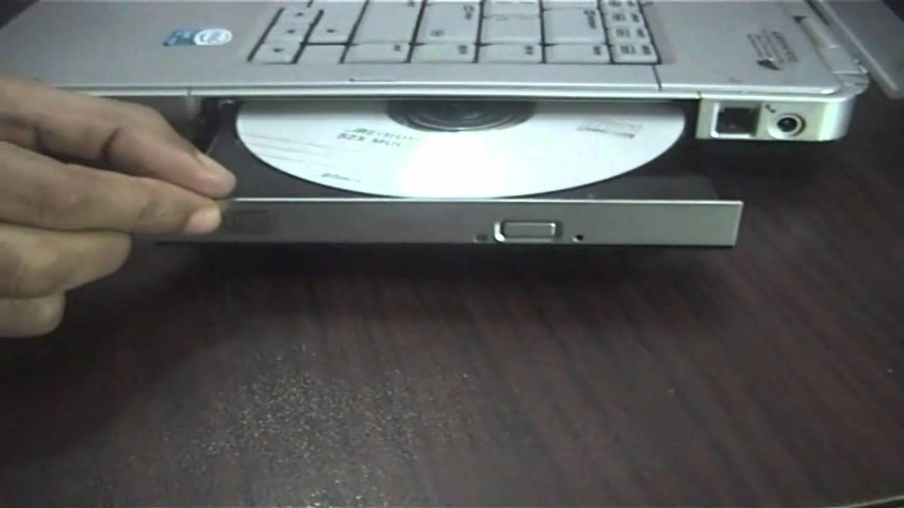 How to eject a stuck CD/DVD from Laptop's DVD drive - YouTube