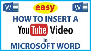 How To Insert A YouTube Video Into A Microsoft Word Document | 365 Tutorial