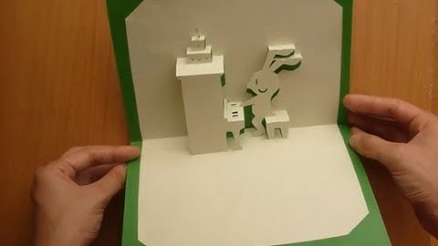 Easter Bunny Pop Up Card Tutorial - Rabbit Playing Piano