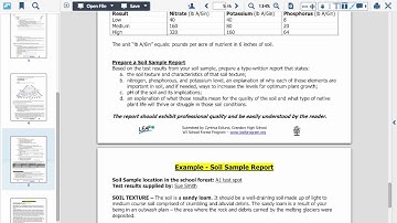 Soil Sample Report