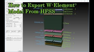 How to Export W Element Model From HFSS