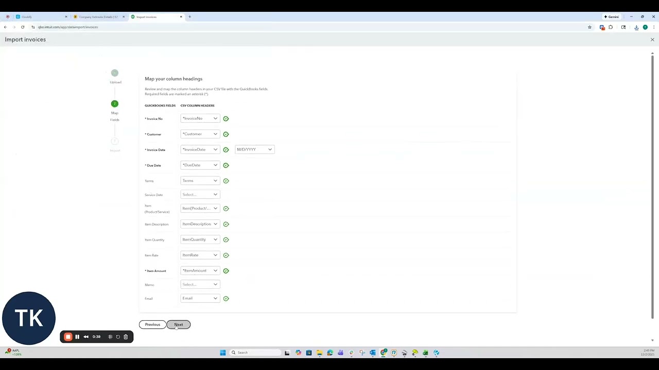 Can your spreadsheet do this? EP 7 - Quick books import