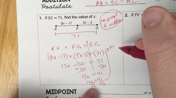 Unit 1 - Video 2 - Midpoint + Endpoint Day 1