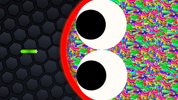 Slither.io 1 Giant Hacker Snake vs 1 Tiny Troll Snake - Epic Slitherio Gameplay