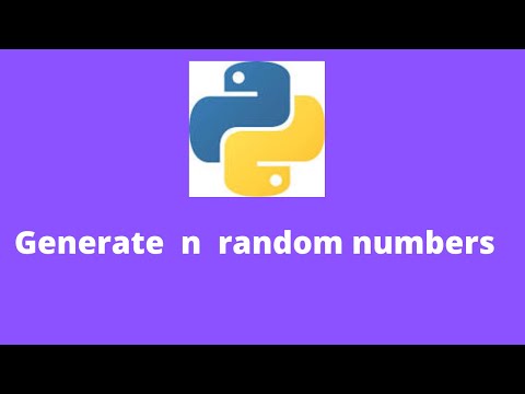 Python program to generates n random numbers in given range