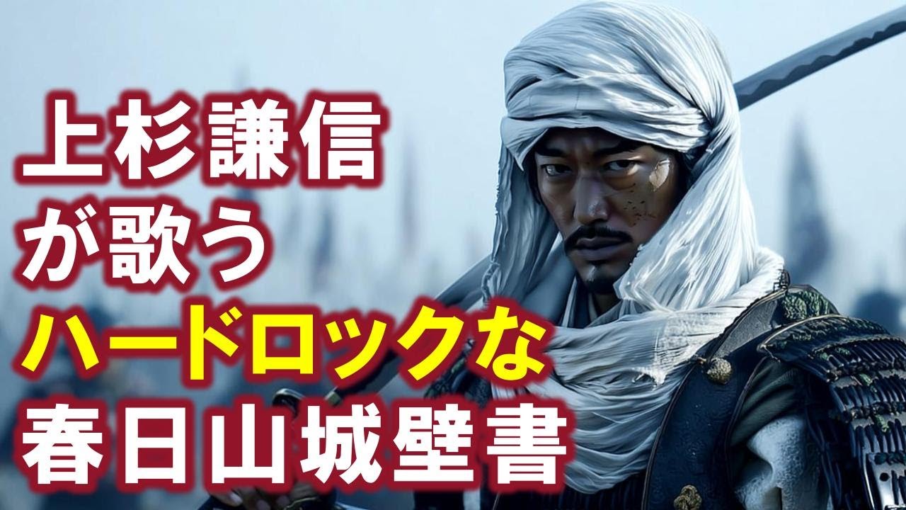 【AI】上杉謙信が歌うハードロックな春日山城壁書