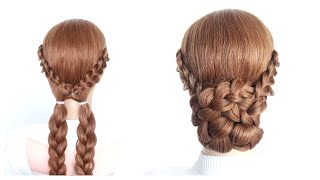 😱 EASY LOW BUN UPDO with braids   😱  by Another Braid