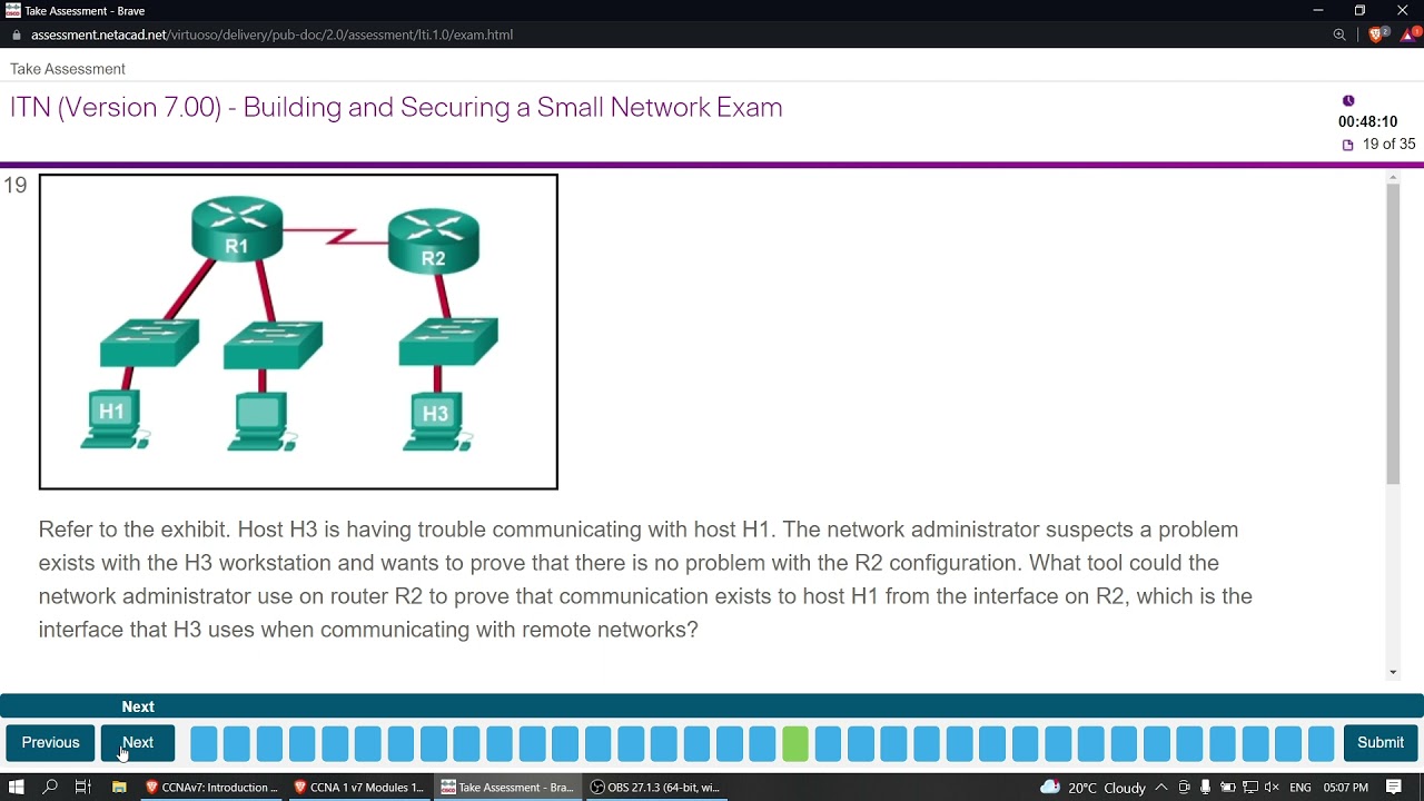 Modules 16 - 17: Building and Securing a Small Network Exam Answers