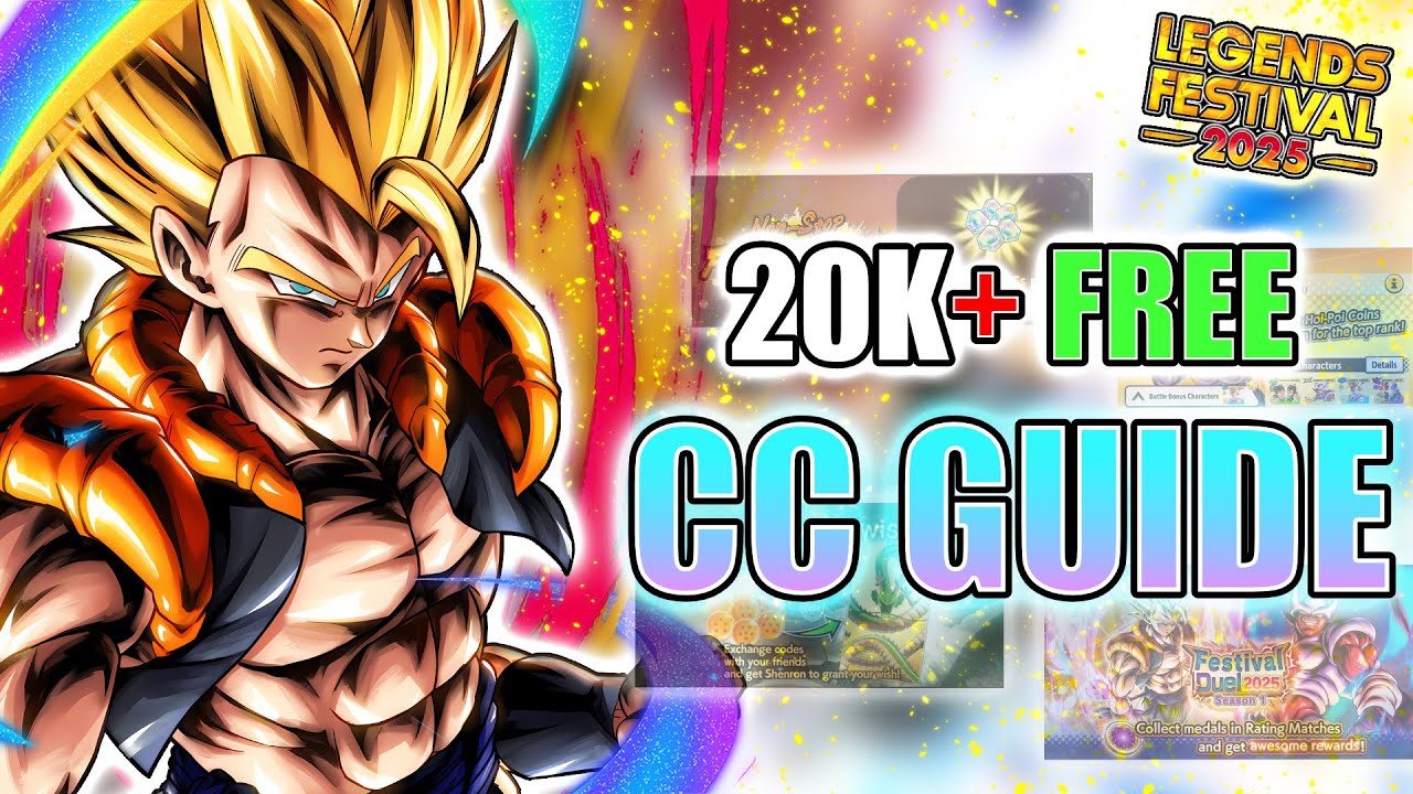 コ*屋様 8CD LEGENDS / FLAWLESS レジェンズ FREE 20.000 CC!! Legends Fest 2025 CC GUIDE!! (Dragon Ball Legends