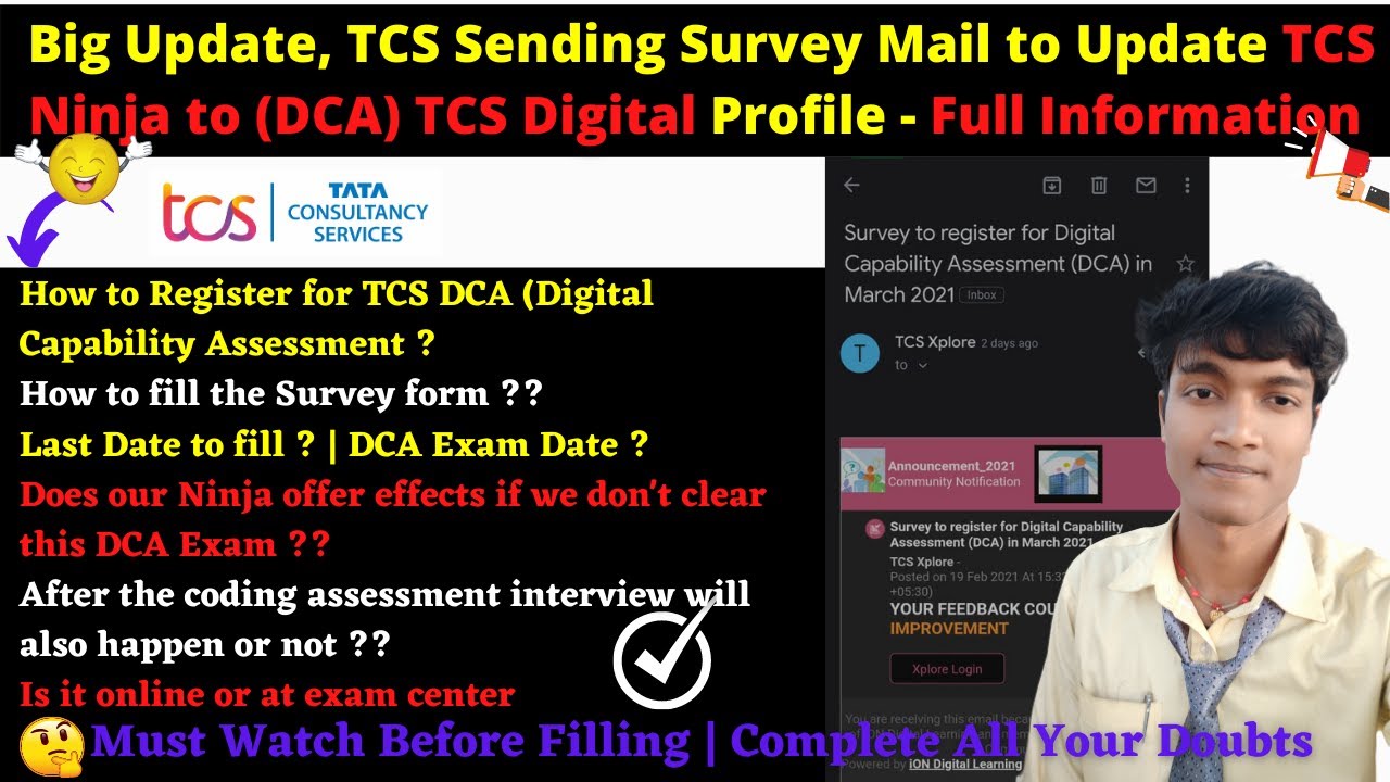 💥Big Update, TCS Survey Mail to Upgrade Ninja to Digital Profile -How ...
