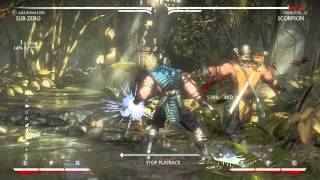 Mortal Kombat X - Sub Zero Corner Combo 37% Meterless Grandmaster Variation